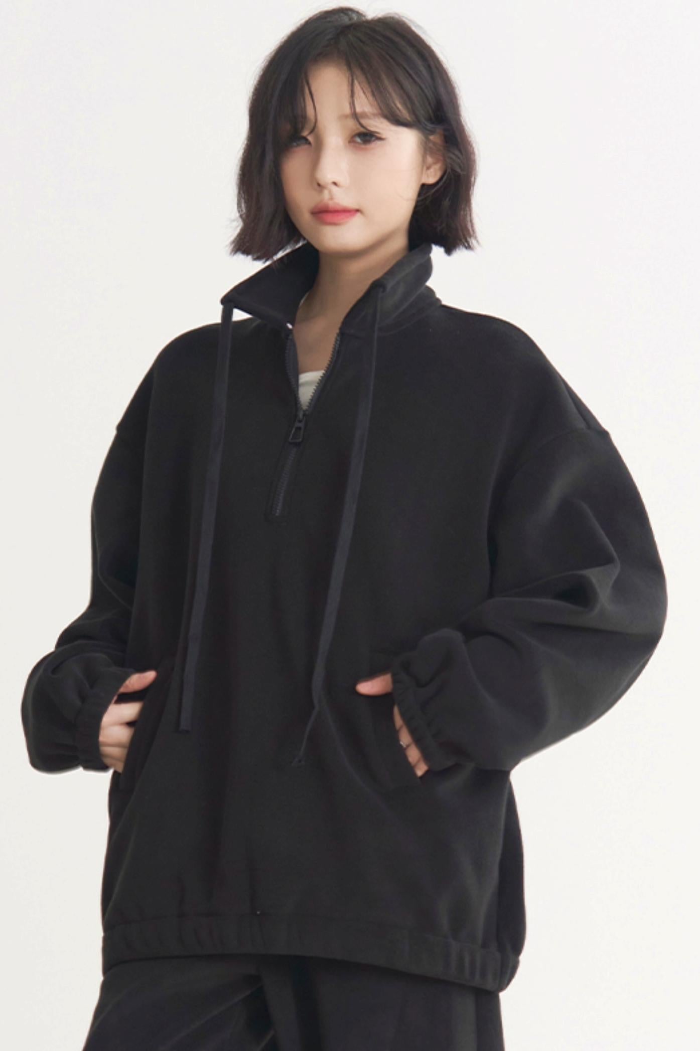 ミューズ：春秋ハーフジップグラビティカジュアルセット