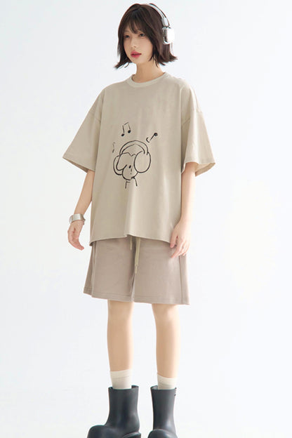 ルーズフィットグラフィックTシャツ パピー