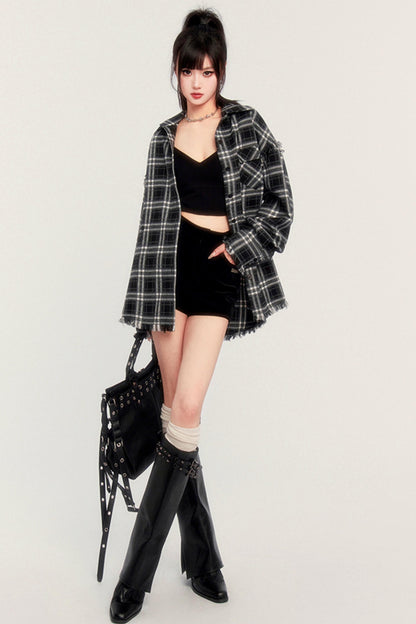 キャミソール ソフトリブ Vネック