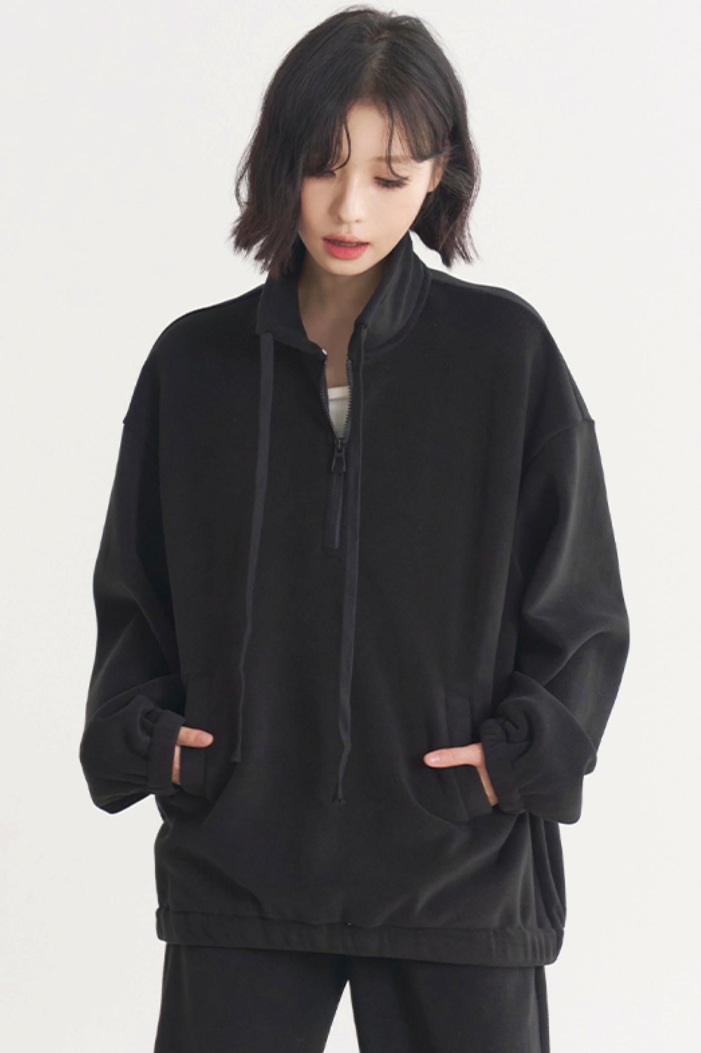 ミューズ：春秋ハーフジップグラビティカジュアルセット