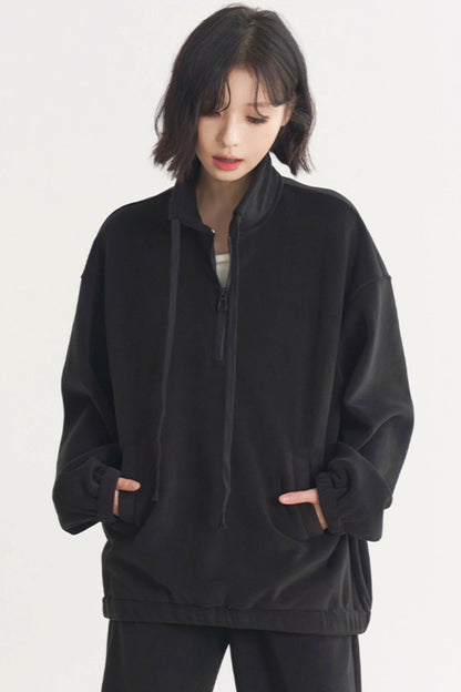 ミューズ：春秋ハーフジップグラビティカジュアルセット