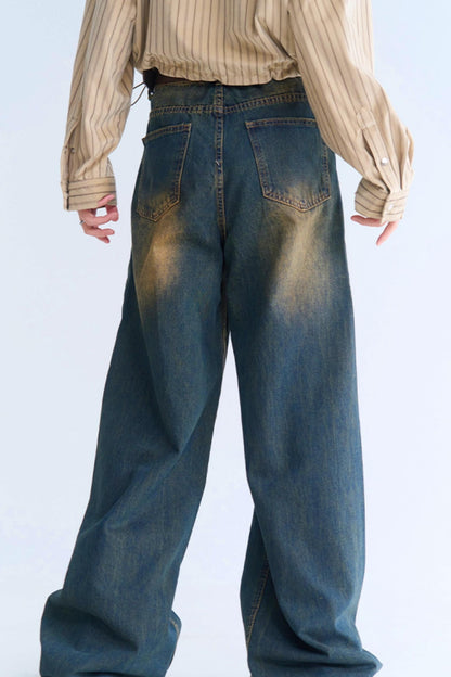 ウォッシュドリラックスフィットジーンズ