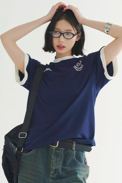 グラビティポジティブTシャツ ベアバッジプリント