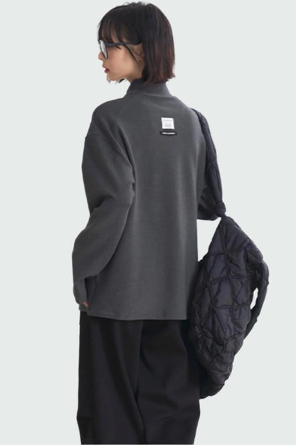 グラビティミュージアム フラワータートルネック ルーズ レディースモデル 春/秋 Tシャツ