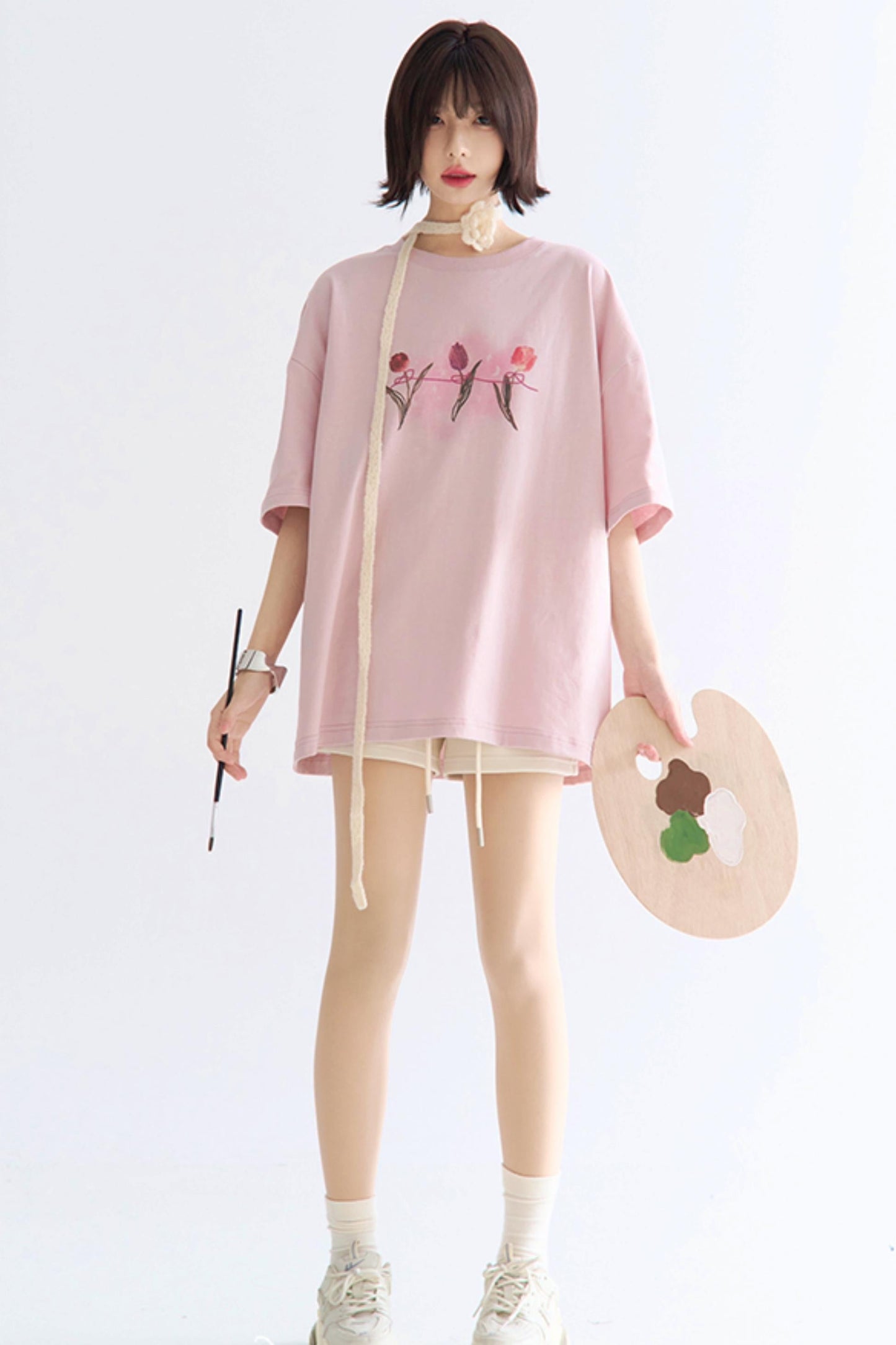 Shorts mit hoher Taille