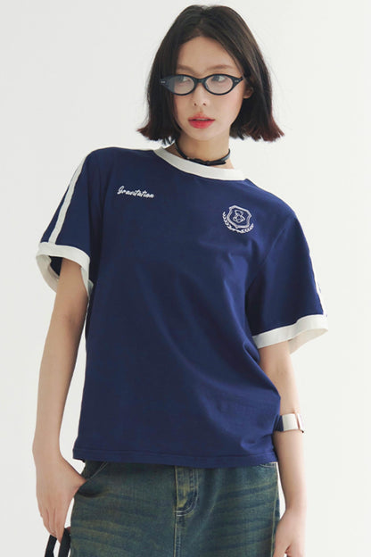 グラビティポジティブTシャツ ベアバッジプリント