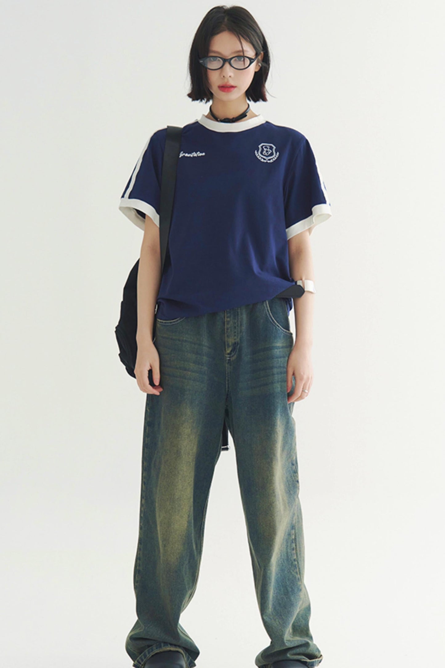 グラビティポジティブTシャツ ベアバッジプリント