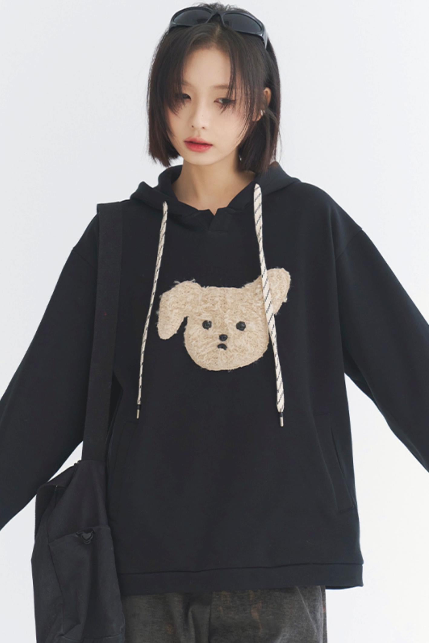 2024 Puppy - Damen Gravity Museum Winter Comfort Plüsch Top Sweatshirt