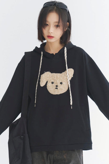 2024 Puppy - Damen Gravity Museum Winter Comfort Plüsch Top Sweatshirt