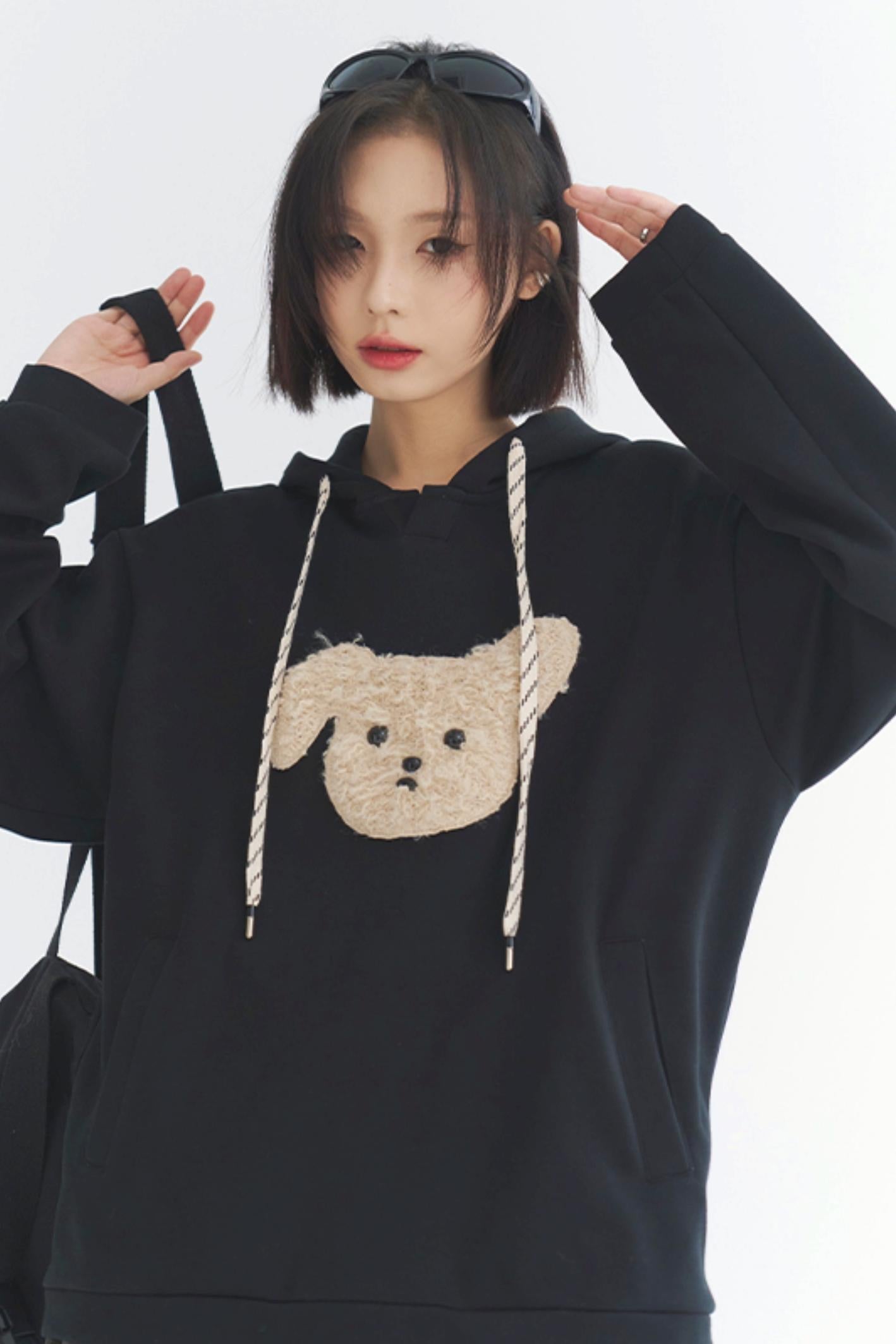 2024 Puppy - Damen Gravity Museum Winter Comfort Plüsch Top Sweatshirt