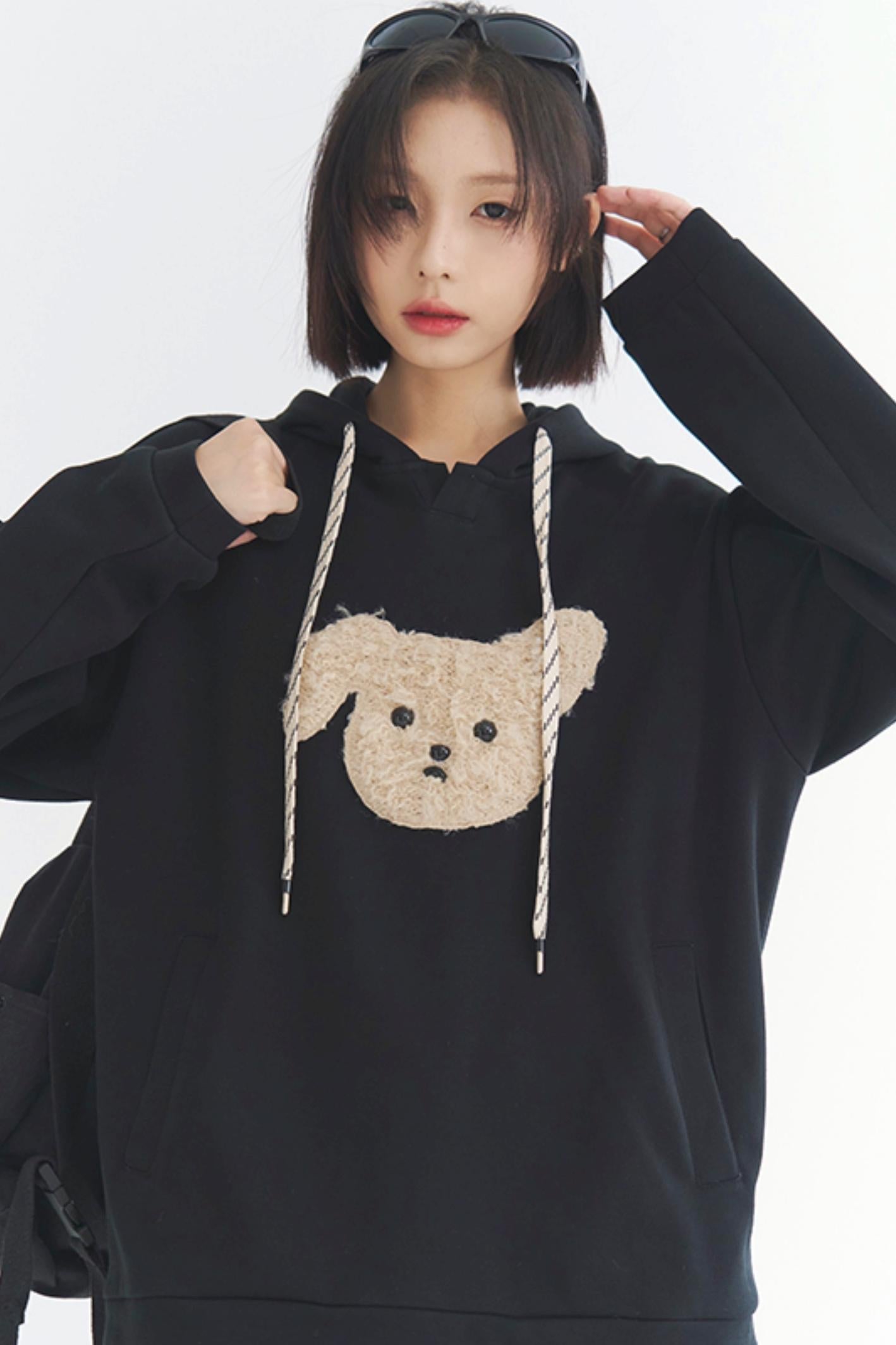 2024 Puppy - Damen Gravity Museum Winter Comfort Plüsch Top Sweatshirt