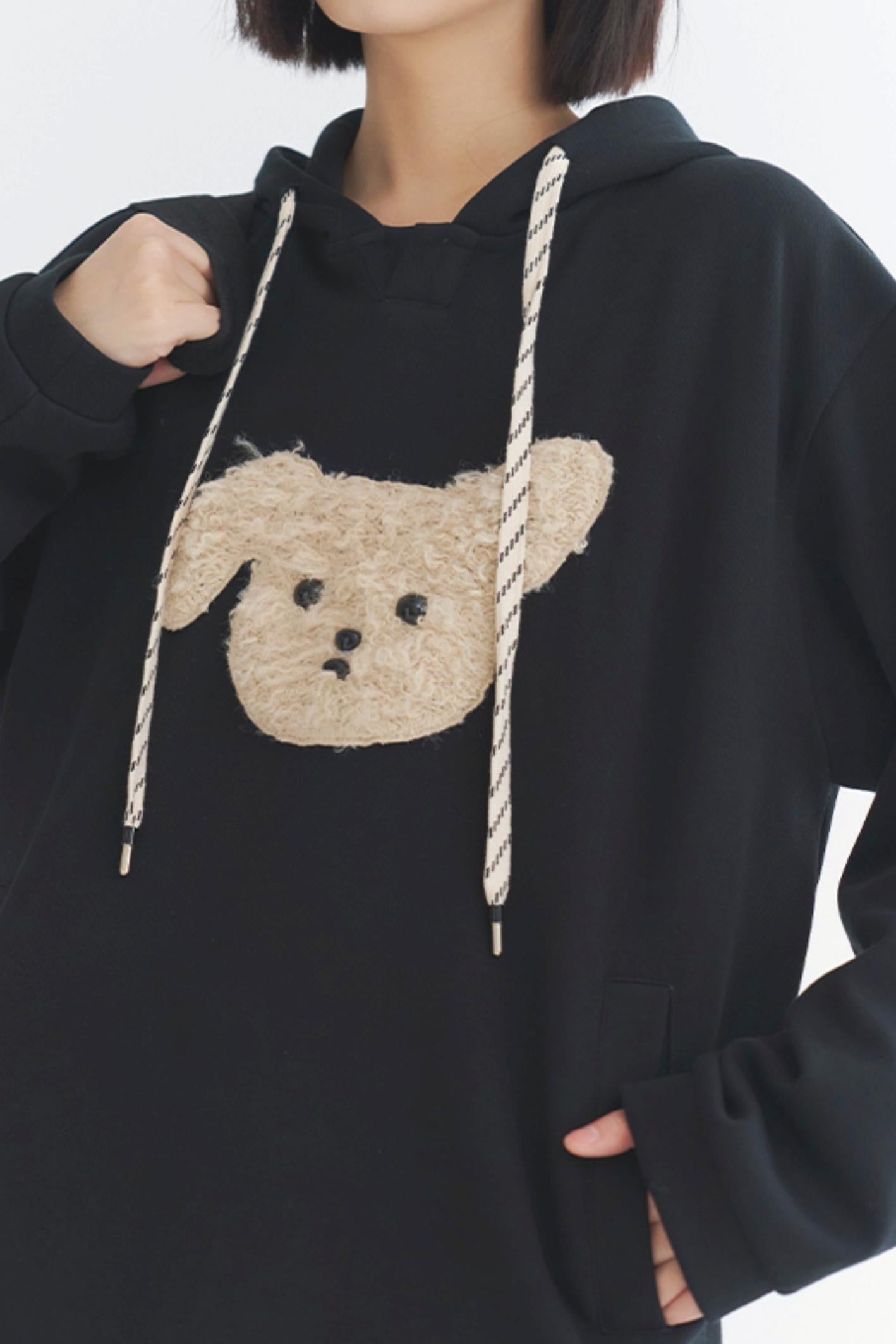 2024 Puppy - Damen Gravity Museum Winter Comfort Plüsch Top Sweatshirt