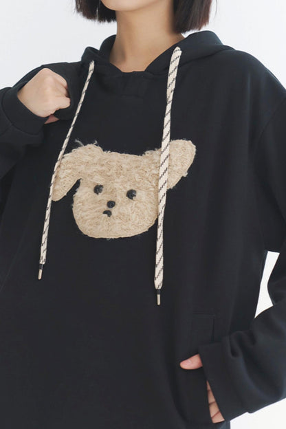 2024 Puppy - Damen Gravity Museum Winter Comfort Plüsch Top Sweatshirt