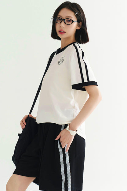 グラビティポジティブTシャツ ベアバッジプリント