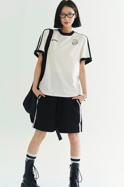 グラビティポジティブTシャツ ベアバッジプリント