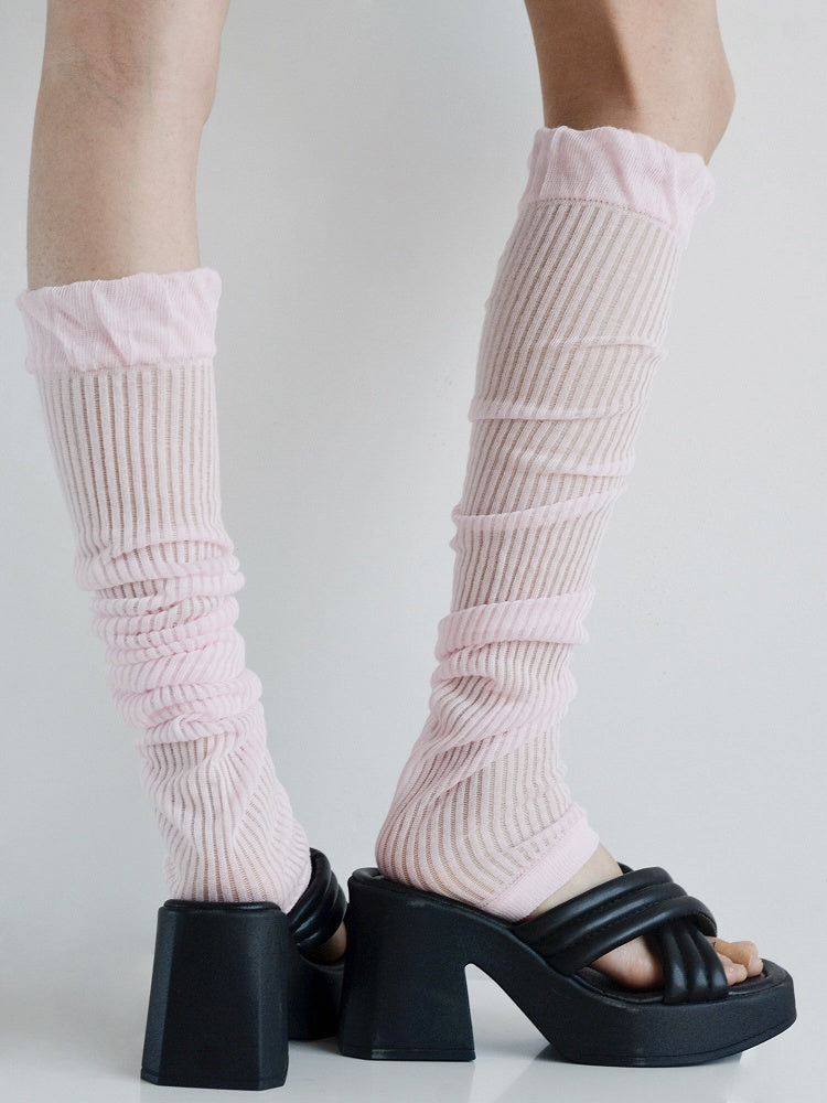 Leg Calf Loose Warmers Pattern Colors Striped Vertical 4