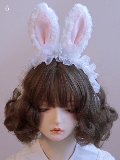 詳細 KCオプション 耳飾り 蝶結び レース 11トリム バニー