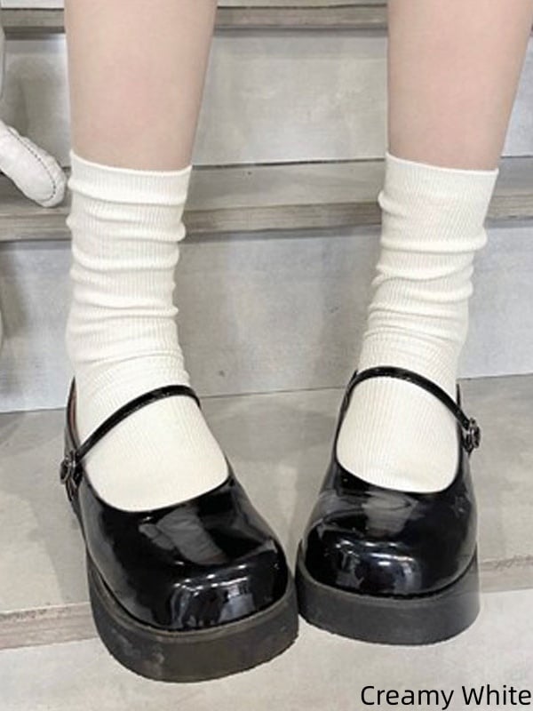Cute Socks 10 JK Colors Cotton Solid-Color