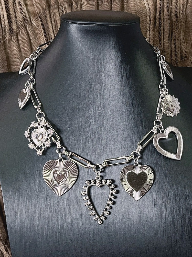 Herz Halskette Silber Anhänger