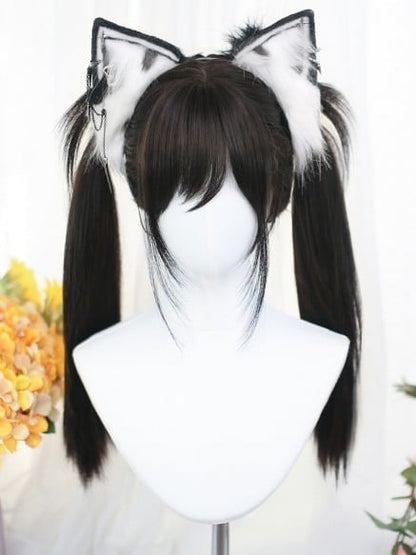 Straight Tea Length 60-65CM Wig Black