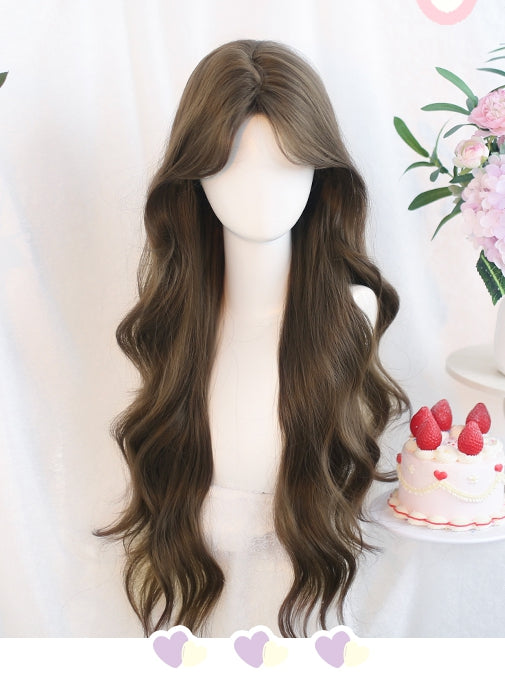 Long 65-70cm Brown Wavy Wig