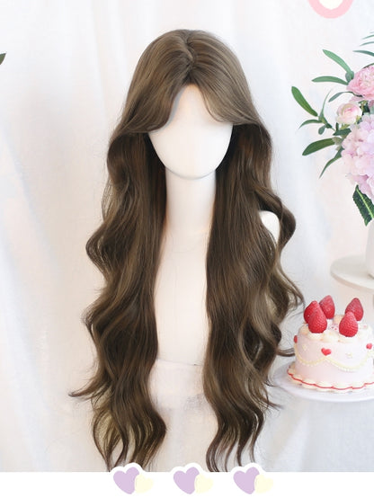 Long 65-70cm Brown Wavy Wig
