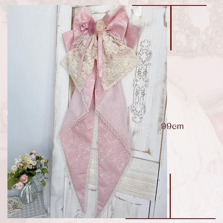 Train Fabric Rosette Bow Big