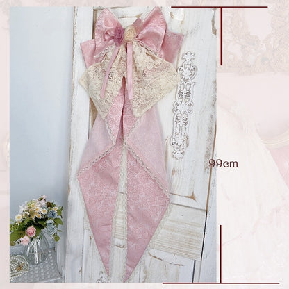 Train Fabric Rosette Bow Big