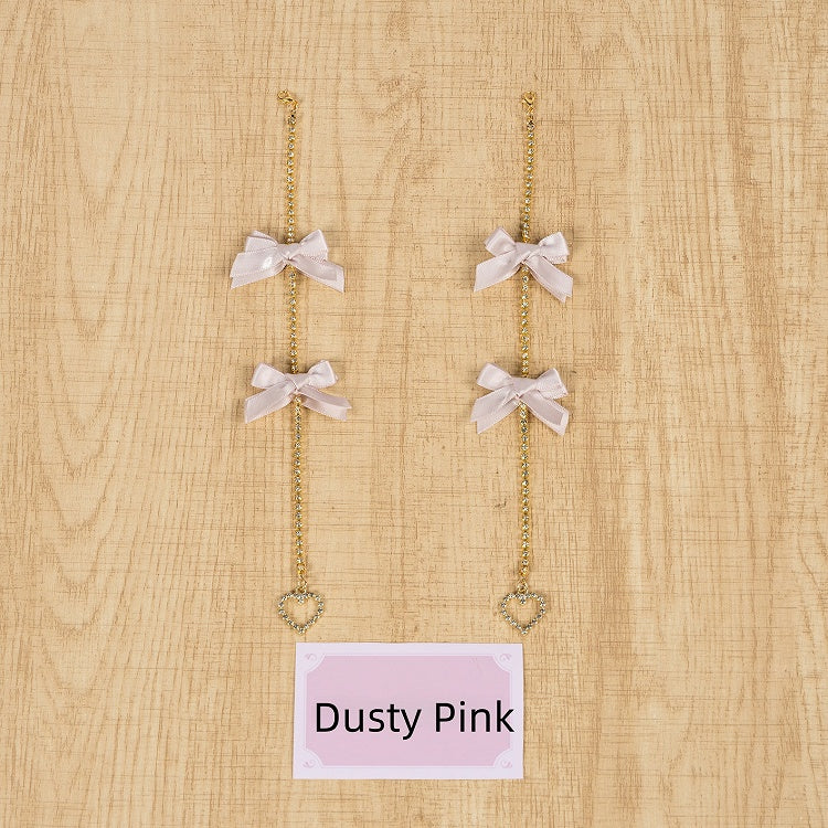 Accessory Bow Kei 5 Colors Rhinestone Hair Tassel Long Jirai