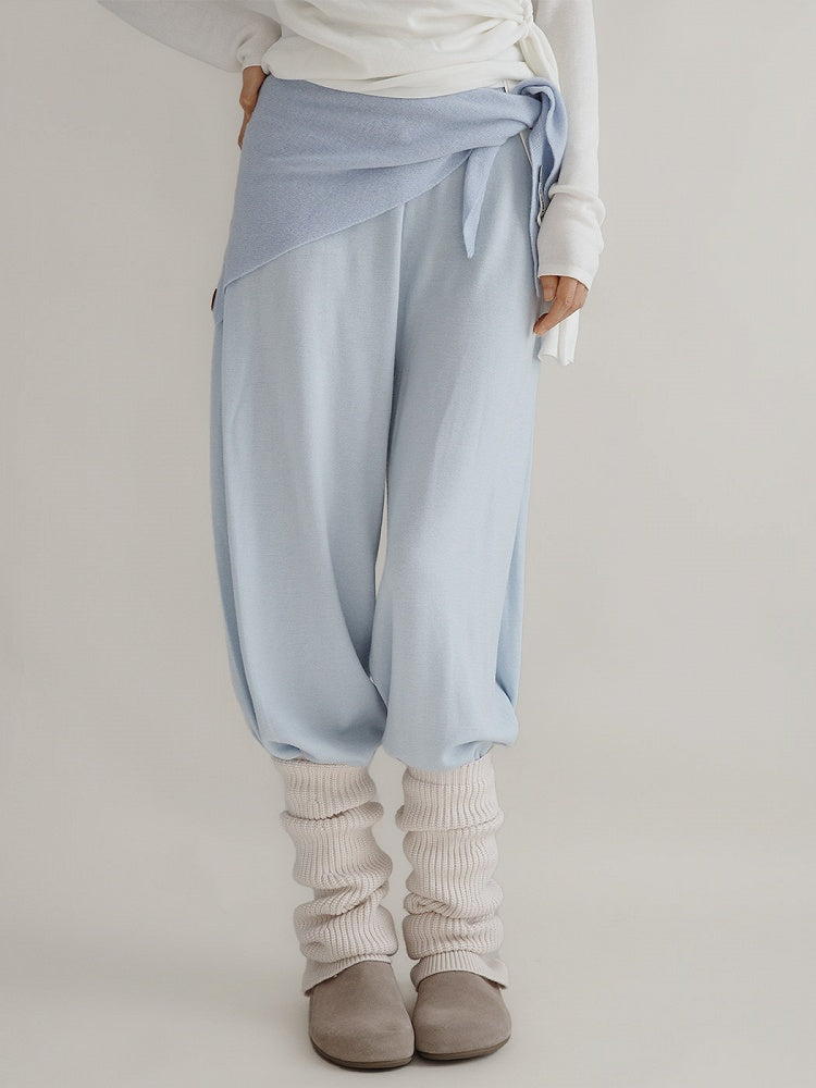 Slouchy Ribbed Knit Stirrup Leg Warmers | Night Experiment