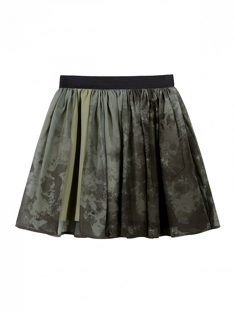 Dark Green Chinoiserie Lolita Skirt with Ruffled Hem - Han Ru Chu Hanfu & Han-Element Studi