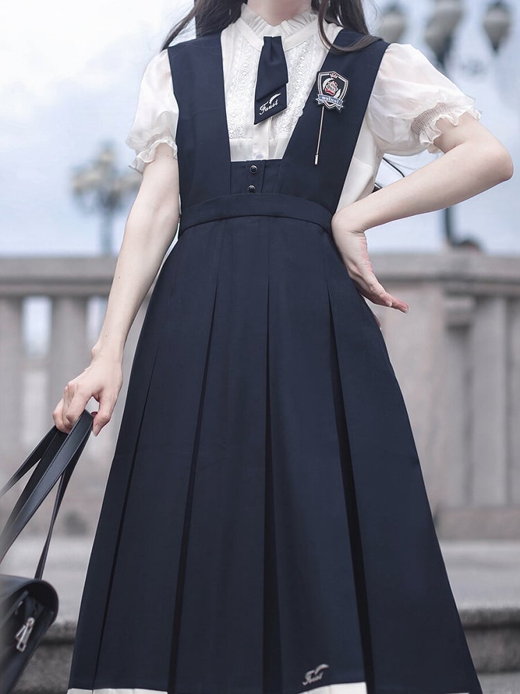 Buchstaben Dunkelblau Stickerei Abzeichen