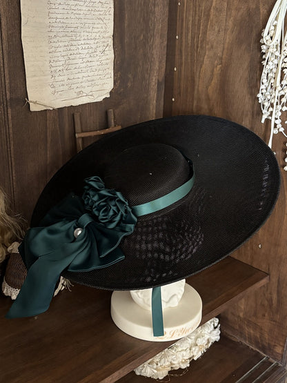 Green Black Roses Off-Shoulder Boned Lolita Set - Treasure Box Factory