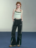 Harry Potter KYOUKO Wide Leg Pants Dusty Green Colorblock