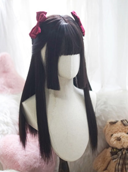 黒姫カット ロングストレートウィッグ フルバング