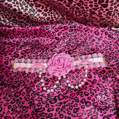 Gyaru Hime Chain |4 Rose Pink with Options Choker Beaded Showa Y2K