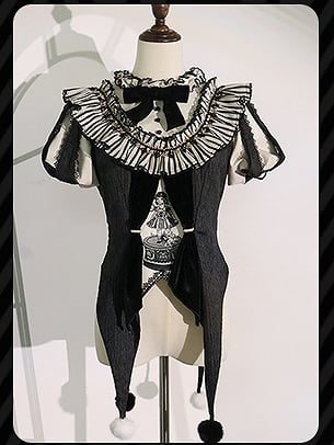 Komplettes Lolita Circus Ärmel Set in Schwarz – Vibes Sweet und Puff White