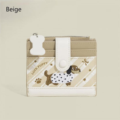 6 Kawaii Embroidery Design Purse Puppy Colors with Coin