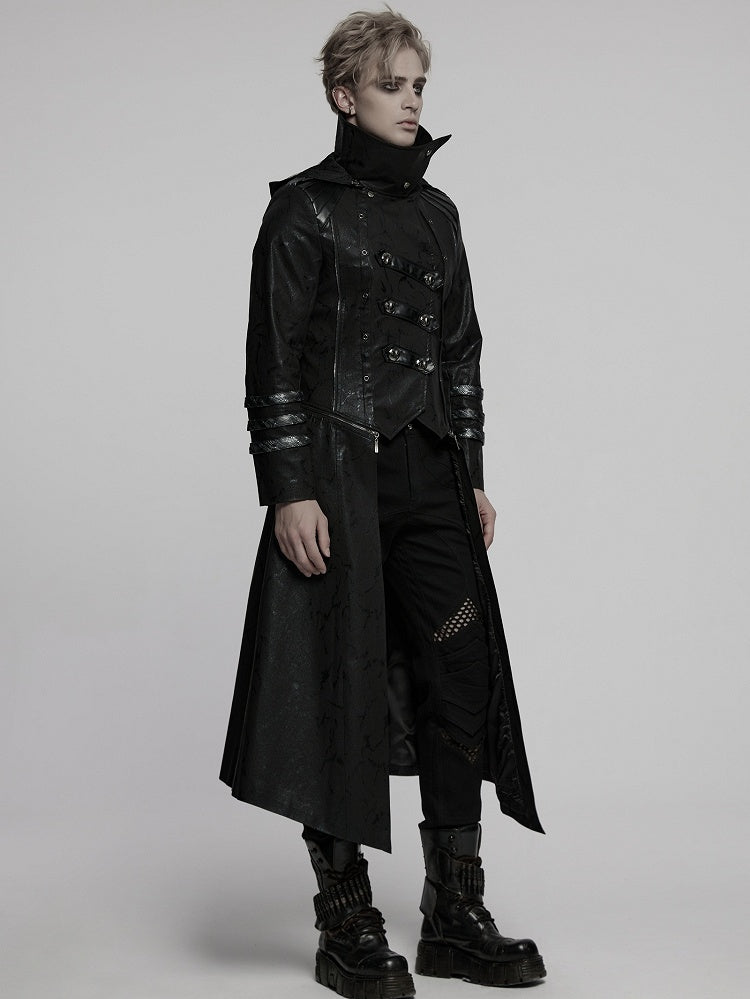 Black Long Wild Reaper Coat Men's