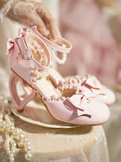 Accents - PU Lolita Pink Bow Sandals Classic