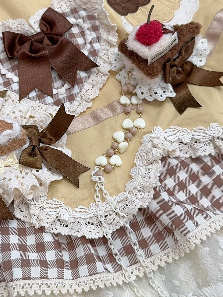 ネックレスビーズオプション5ペンダントぬいぐるみケーキ