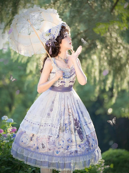 ロリータ ティースカート パーティー ジャンパー バニー エレガント プリント クラシック