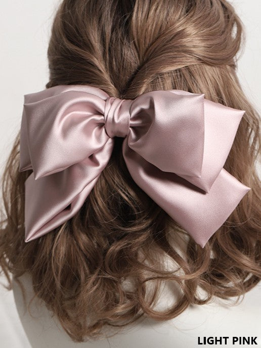 9 Color Options Sweet Lolita Satin Large Bowknot Hairclip