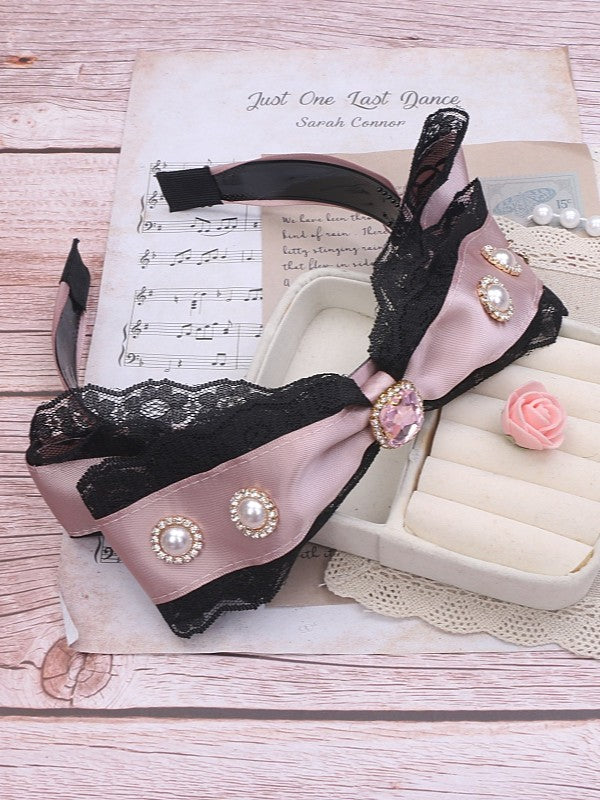 Options Rhinestone Lace Kei KC 4 Color Jirai Bowknot