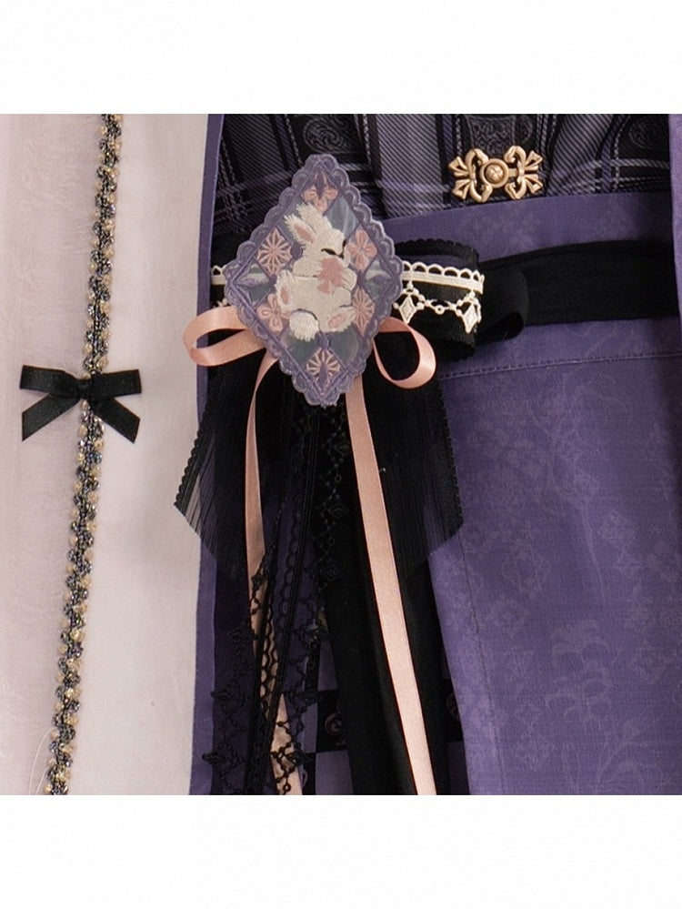 Rabbit & Flower Theme Lace & Bowknot Belt - Luo Xiu Dong Xiang