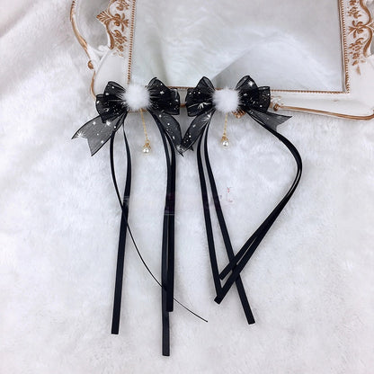 of 2 (Set Hair Starry Bow Fluffy Clips