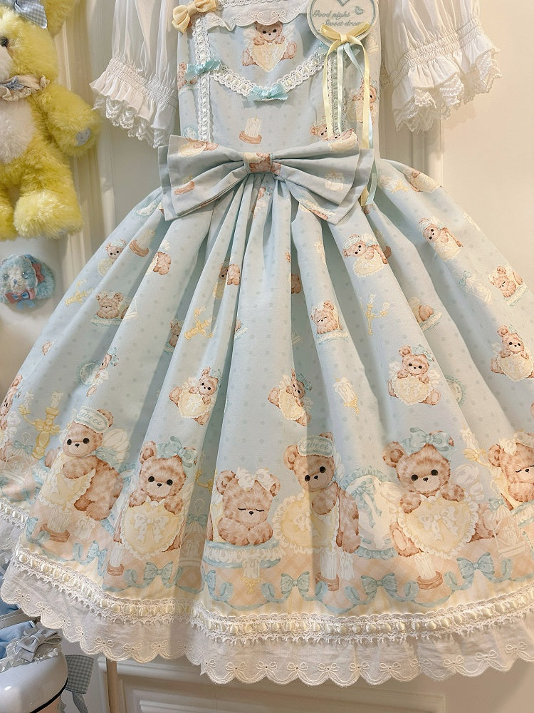 Mintgrünes Teddy Sweet Lolita Kleid