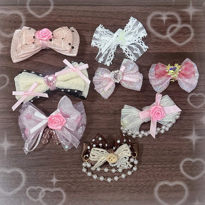 Doll Options Style Kawaii with Sweet - 8 BJD Hairclips Lace