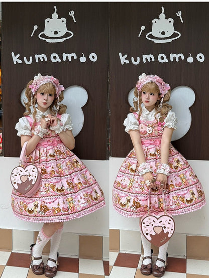 Pink Heart-Shaped Sweet Crossbody Handbag - Sheep Puff Bag