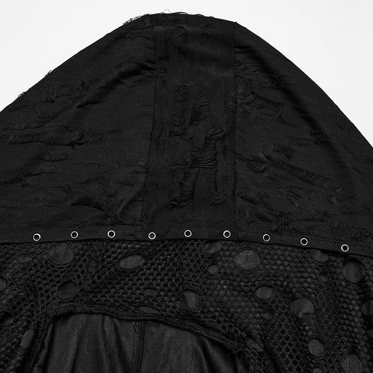 Black Gothic Asymmetric Decadent Knitted Coat